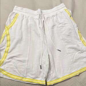 Free People Movement White and Yellow Women's Shorts